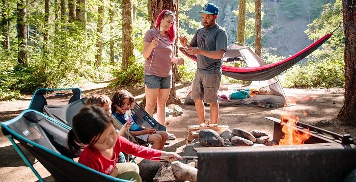family on camping trip
