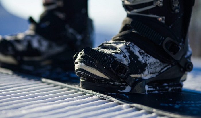 snowboard boots close up 