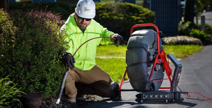 Sewer Inspection Services with drain inspection camera on street