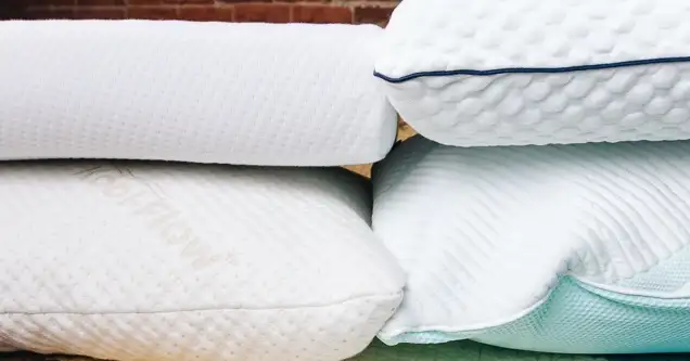 Four memory foam pillows different design
